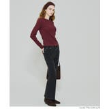 デコルテを美しく見せるボートネックデザインのリブカットソー | coca | 詳細画像17