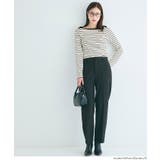 デコルテを美しく見せるボートネックデザインのリブカットソー | coca | 詳細画像19