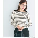 デコルテを美しく見せるボートネックデザインのリブカットソー | coca | 詳細画像21