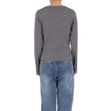 デコルテを美しく見せるボートネックデザインのリブカットソー | coca | 詳細画像8