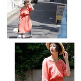 シボ素材深Vネックコットンロングワンピースcocaオリジナル(七分袖 綿100% | coca | 詳細画像7