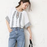 涙開きボヘミアン刺繍トップスcocaオリジナル 阿久津ゆりえさん着用(ブラウス | coca | 詳細画像1 