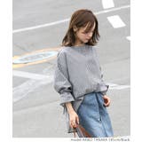 ボートネック袖リボンストライプブラウスcocaオリジナル | coca | 詳細画像5 