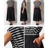 ふんわりボーダー切り替えロングワンピースcocaオリジナル 石田一帆さん着用 | coca | 詳細画像16