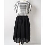 ふんわりボーダー切り替えロングワンピースcocaオリジナル 石田一帆さん着用 | coca | 詳細画像3