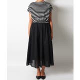 ふんわりボーダー切り替えロングワンピースcocaオリジナル 石田一帆さん着用 | coca | 詳細画像4