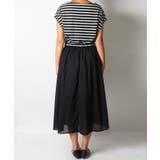 ふんわりボーダー切り替えロングワンピースcocaオリジナル 石田一帆さん着用 | coca | 詳細画像6