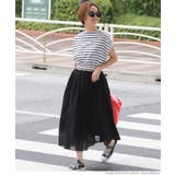 ふんわりボーダー切り替えロングワンピースcocaオリジナル 石田一帆さん着用 | coca | 詳細画像8