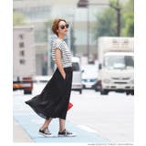 ふんわりボーダー切り替えロングワンピースcocaオリジナル 石田一帆さん着用 | coca | 詳細画像10