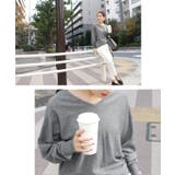 ドルマンスリーブロング丈Vネックニットトップスcocaオリジナル | coca | 詳細画像12
