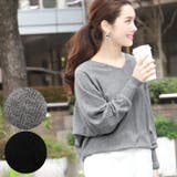 ドルマンスリーブロング丈Vネックニットトップスcocaオリジナル(しっとり カシミヤタッチ 長袖 無地 セーター 18aw コカ)