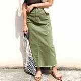 ミリタリーカラータイトスカートcocaオリジナル 鈴木詩織さん着用(切りっぱなし… | coca | 詳細画像1 