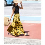 レトロ花柄フレアロングスカート | coca | 詳細画像6 