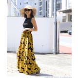 レトロ花柄フレアロングスカート | coca | 詳細画像8 