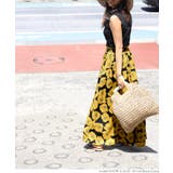 レトロ花柄フレアロングスカート | coca | 詳細画像9 