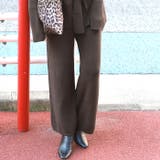 やわらかゆったりリブニットパンツcocaオリジナル 石田一帆さん着用(ロングパン… | coca | 詳細画像1 