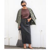 カットオフブラックデニムスカート | coca | 詳細画像6 