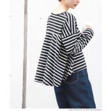 ［Black］ | バックフレアAラインボーダーカットソーcocaオリジナル 田中亜希子さん着用(a… | coca