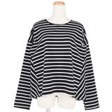 バックフレアAラインボーダーカットソーcocaオリジナル 田中亜希子さん着用(a… | coca | 詳細画像3 