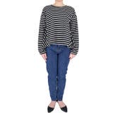 バックフレアAラインボーダーカットソーcocaオリジナル 田中亜希子さん着用(a… | coca | 詳細画像4 