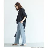 ［Blue］ | ワイドパンツ レディース 無地 | coca