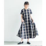 ［Mix］ | フレアタータンチェックワンピース | coca