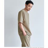 ［Beige］ | メンズ 4wayストレッチクルーネックプルオーバー | coca