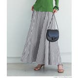 ［Black］ | ギンガムチェックボリュームスカート | coca