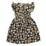 キッズ 親子お揃い袖フリルフラワーワンピース | coca | 詳細画像2 