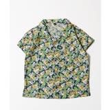 キッズ ミニリーフ＆フェザー柄アロハシャツ | coca | 詳細画像2 