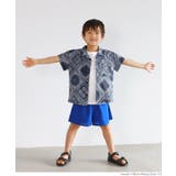 ［Navy］ | キッズ 親子お揃いバンダナアロハシャツ | coca