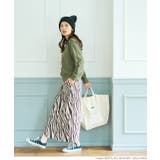 ベロアプリーツゼブラスカート | coca | 詳細画像6 