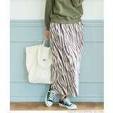 ベロアプリーツゼブラスカート | coca | 詳細画像7 