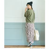 ベロアプリーツゼブラスカート | coca | 詳細画像9 