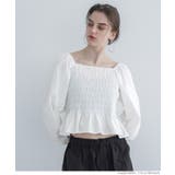 ［White］ | シャーリングブラウス | coca