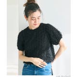 ［Black］ | リボンチュールブラウス レディース | coca