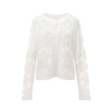 鍵編みノーカラーカーディガン レディース | coca | 詳細画像2 