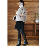 【洗える】フェイクファーノーカラーブルゾン | coca | 詳細画像18