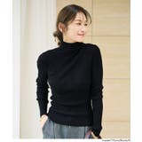 ［Black］ | ＼26aw新色登場／軽量ニット タートルネックラウンドヘム【西山茉希様着用】 | coca