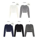 スタイルアップを叶えるクロップド丈ニットトップス | coca | 詳細画像24