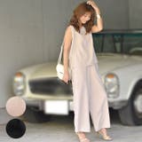 ノースリーブセットアップcocaオリジナル(ガウチョパンツ オールインワン風 | coca | 詳細画像1