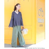 ストライプベルスリーブVネックトップスcocaオリジナル | coca | 詳細画像7