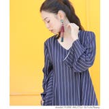 ストライプベルスリーブVネックトップスcocaオリジナル | coca | 詳細画像8