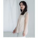 ［Grage］ | ＼新色登場／麻風コットン肩レースブラウス | coca