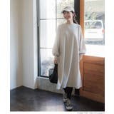 ［Lt.gray］ | エンボス袖バルーンワンピース レディース | coca