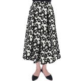 ウエストタックモノトーンフラワースカートcocaオリジナル(フレア Aライン ミ… | coca | 詳細画像3 