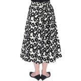 ウエストタックモノトーンフラワースカートcocaオリジナル(フレア Aライン ミ… | coca | 詳細画像5 