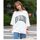 ［White］ | ビックシルエットカレッジロゴTシャツ | coca