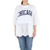 レース切り替えロゴTシャツ | coca | 詳細画像4 