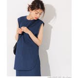 ［Navy］ | リブノースリーブトップス | coca